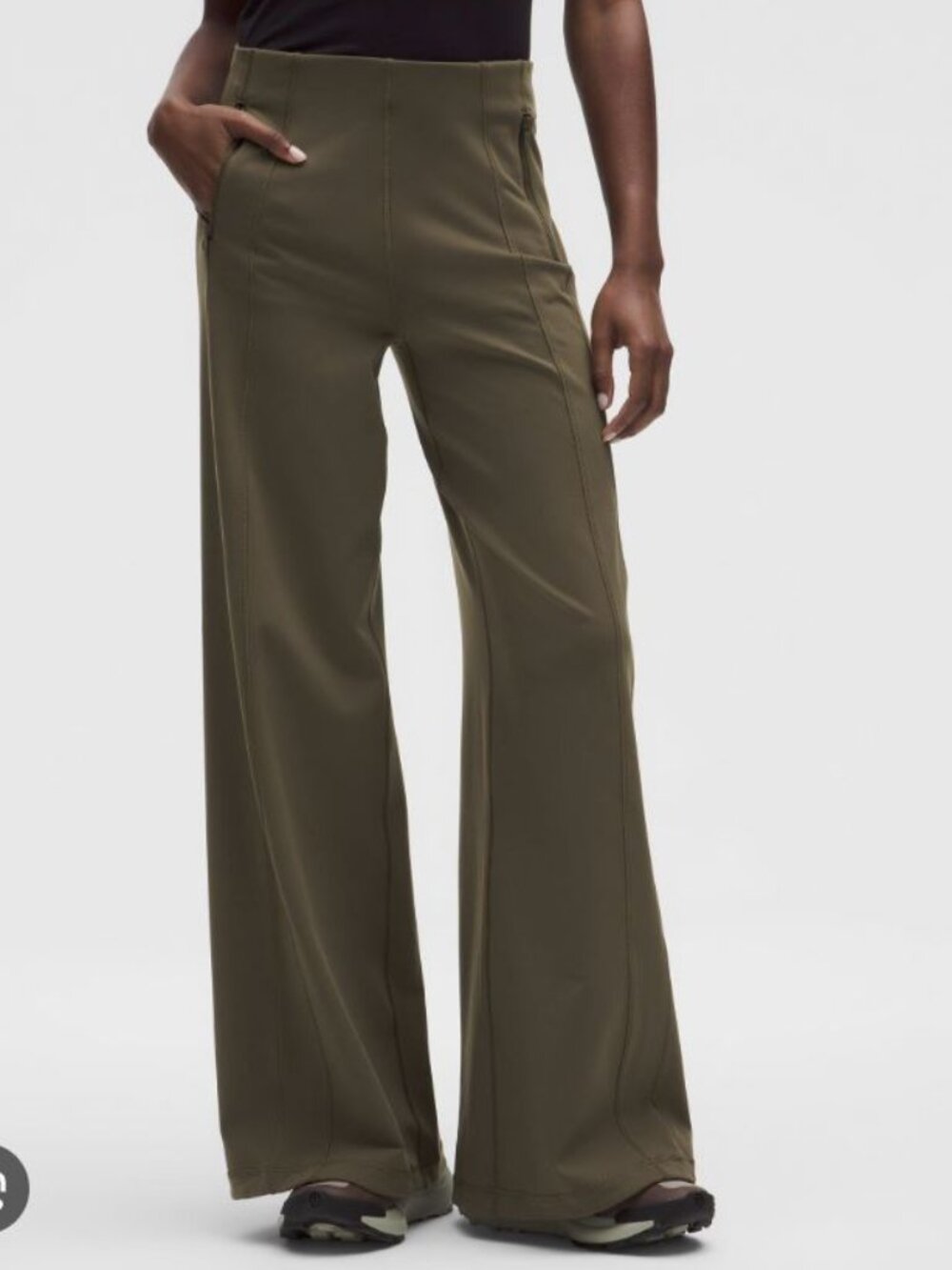 NWT Lululemon Define High-Rise Wide-Leg Pant Luon olive brown